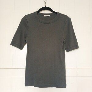 Macphee TOMORROWLAND Mens Crew Neck Cut & Sewn T-Shirt Gray Small Made in Japan